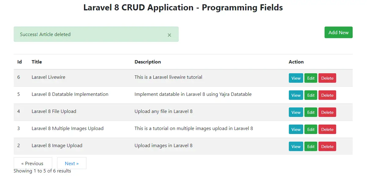 Laravel 8 CRUD Application Tutorial For Beginners - Programming Fields